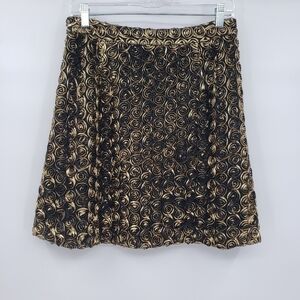 ALICE BY TEMPERLEY Donna Lamé Rosette-appliquéd Tulle Mini Skirt